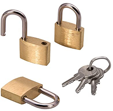 Matory Lot de 3 mini cadenas avec clés pour agenda, bagages, sac à dos, sac d'ordinateur
