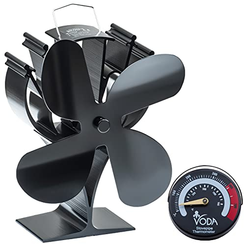 Log Burner Fan - Wood Stove Fan, Heat Powered, Wood Burning Stove Accessory