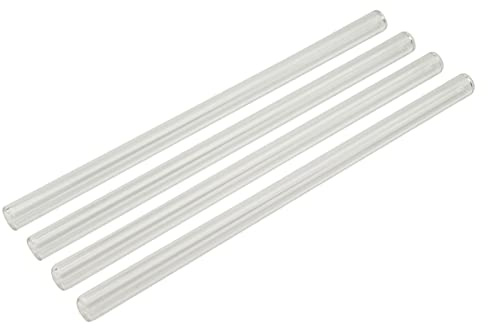 Fackelmann Eco Glas-Trinkhalme kurz – 30er Set, transparent, nachhaltig & wiederverwendbar, spülmaschinengeeignet, 15 cm