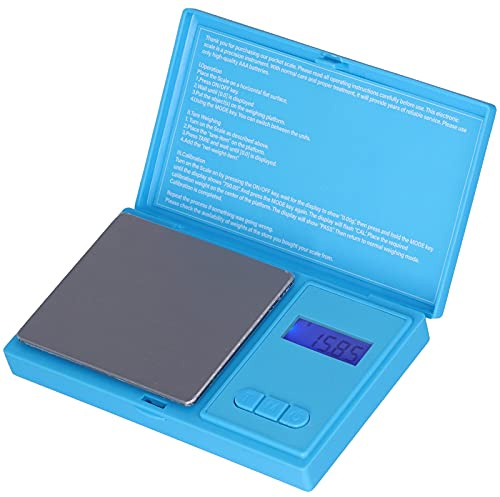 Taschenwaage 700g/0,1g Digitale, industrielles Wägen Plattformwaage Präzisionswaage LCD Hintergrundbeleuchtung Display 7 Modi Schmuck Münzen Küchenwaage mit Edelstahl Wiegefläche, Blau,Plattformwaage