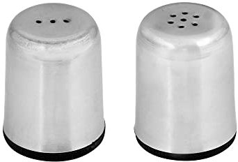 Kosma Juego de 4 pares de saleros y pimenteros de acero inoxidable - 4 x 5 cm | Spice Shaker
