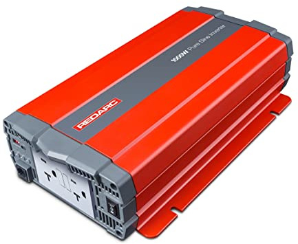 REDARC 1000W Pure Sine Wave Inverter, 12V DC to 110 / 120V AC Power Converter, Portable Power Inverter, Connects to Car Battery System, Adapter for Camper, RV, Truck, Off-Grid Camping