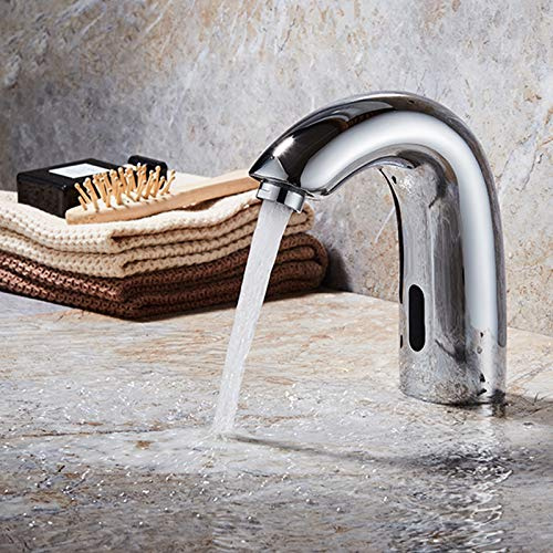 Automatik Infrarot Sensor Kaltwasser Wasserhahn Berührungsloser Waschtischarmatur Küchenarmatur für Bad Waschbecken