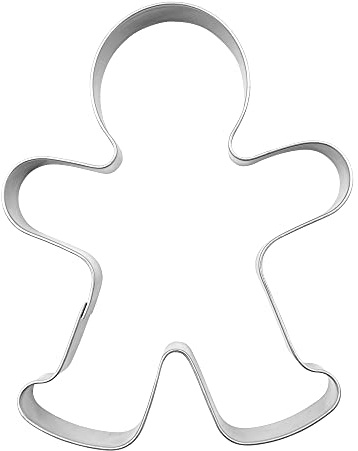 BekkiB - Ausstechform Lebkuchenmann/Junge - ca. 9 cm, Ausstecher aus Edelstahl zum Backen von Lebkuchen und Plätzchen, spülmaschinengeeignet - 92