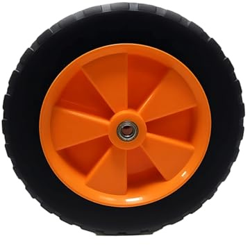 Ersatzrad, 17,8 cm (7 Zoll), zusammenklappbar, Strandwagen, Gummi-Ersatzreifen, Kunststoffrad, Vollgummi, Doppellager-Reifen für faltbaren Outdoor-Trolley, tragbarer Campingwagen