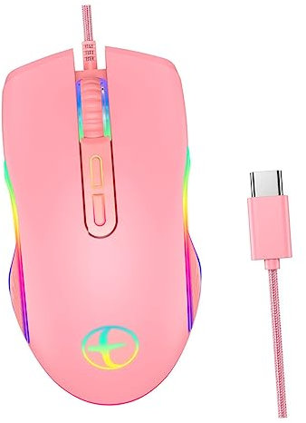 Gadpiparty Souris USB RGB Rétroéclairée pour Jeu Ordinateur avec Modes Éclairage Et Résolutions Ajustables