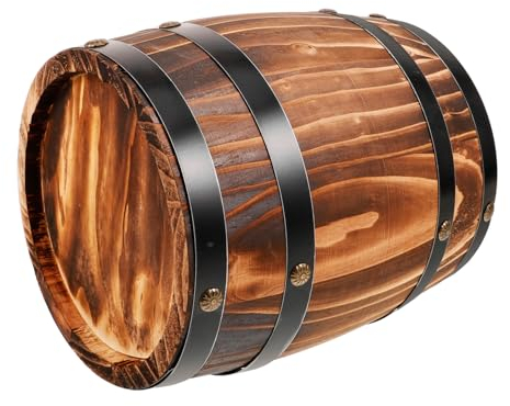 VINTORKY Holzfass Deko Aus Langlebigem Holz Handgefertigt Kompakt 20x16cm Für Bar Und Restaurant Dekoration