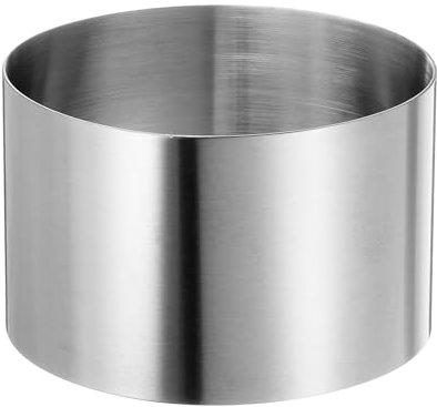 QUARKZMAN Anello per Torta Rotondo 3.14 x 2 Pollici Acciaio Inossidabile Senza Saldature Anello per Dolci Mousse Specchio Rivestito per Cottura Strumento Preparazione