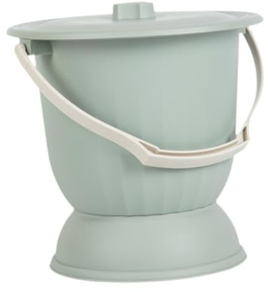 Oshhni Escupidera con tapa, bacinilla portátil, inodoro portátil engrosado, orinal nocturno, orinal para mujeres, hombres y mujeres, Verde