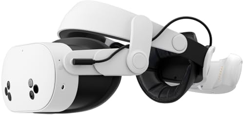 A3 Max BateríA Headstrap para Meta Quest 3s/3, Carga RáPida De 20w Con BateríA MagnéTica De 10.800 Mah, MáXimo Confort Y Mayor Tiempo De Juego, Compatible Con Los Accesorios Quest 3s/3 (Blanco)