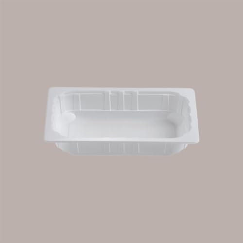 Lucgel Vaschette 1/4 Gastronorm in Polipropilene Termosaldanti Bianche 26x16H5 cm - 80 pezzi -