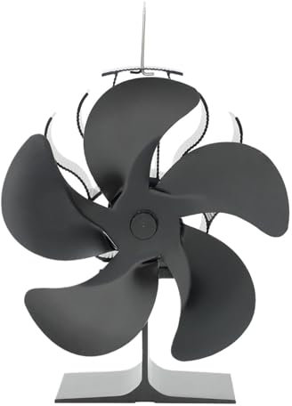 WWPMNQD Ventilador Chimenea Ventilador for Estufa de leña Ventilador for Estufa de leña Ventiladores termoeléctricos for Estufas de leña Estufas de leña a Base de pellets(Black)