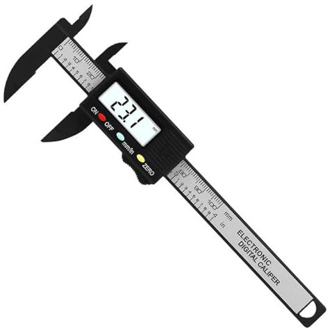 Pequeña pinza vernier digital - herramienta de medición electrónica de 75 mm/3 pulgadas, calibre de precisión de acero inoxidable | Micrómetro portátil con pantalla LCD para joyas, carpintería y proye