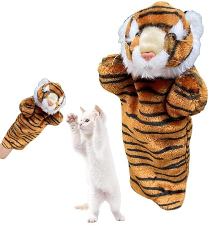 XIAOXIAOYU Plüschpuppen, interaktive Handpuppe – verschleißfest, sicher, Indoor-Spiel- und Übungspuppe für Haustiere, kleine, mittelgroße Welpen, Katzen, Hunde