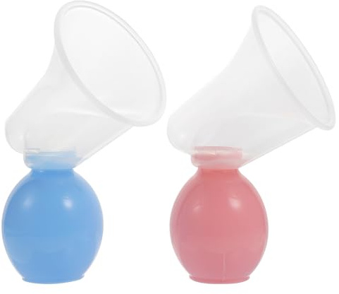 Tragbares Muttermilch Absauggerät 2 Satz, Blau, Manuell | Pp und Silikon, Leiser Betrieb, Rückfluss Schutz, mit Trumpet Cover für Mütter