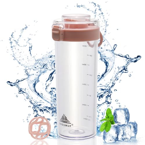 Shaker für proteinshakes- für super cremige Fitness Eiweiß Shakes,shaker proteinshaker 500ml - Langlebiger, Auslaufsicherer, Geruchsneutraler Shake Becher BPA-frei(Rosa)