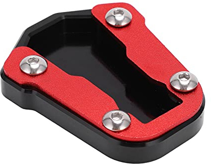LUCKDANO Motorcykel Kickstand Pad, CNC Aluminiumlegering Ersättningsmotorcykelförlängningsförstärkare för CRF300 Rally 2021-2022 (Röd)