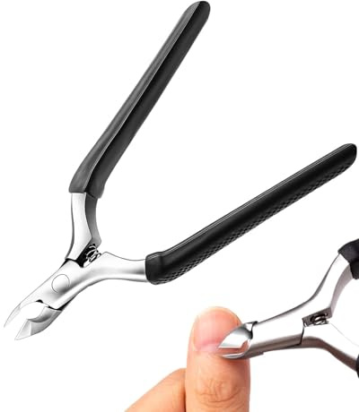 FUGLUS 1 unidad de alicates profesionales para cutículas, alicates afilados para cutículas de acero inoxidable con mango antideslizante, para una eliminación precisa del exceso de cutícula