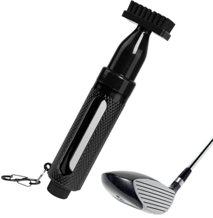 Brosse de golf de type presse – Nettoyeur de club portable, brosse à eau style bouteille, outil à poils rigides | Utilisation sans effort pratique pour fers à repasser, bois, putters, équipement