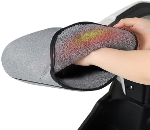 Guantes de manillar para moto de invierno - Puños para moto de nieve a prueba de viento impermeables de nailon grueso | Protectores de manos universales unisex | Ciclistas de desplazamiento en moto de