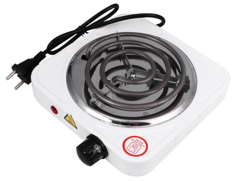 WEKADRIN Placa Calefactora Portátil de Sobremesa Control de Temperatura Ajustable, Quemador Eléctrico de Bobina de Alambre 1000 W, Estufa Eléctrica Compacta para Camping y Cocina Doméstica