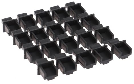 30 Pcs RJ45 Network Port Protective Rubber Cover Connector End Cap Clean Protection Plug Accessories