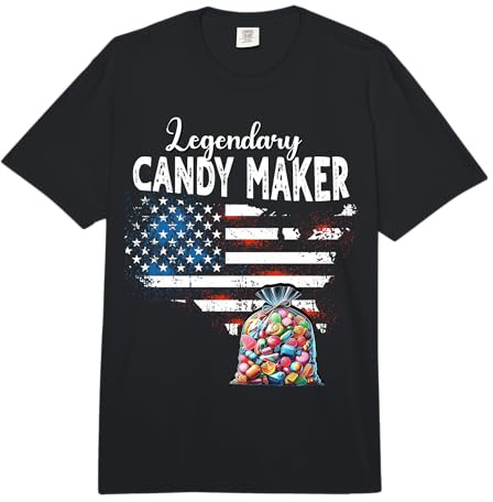 US Flag Candy Maker Comfort Colors Adult Heavyweight T-Shirt
