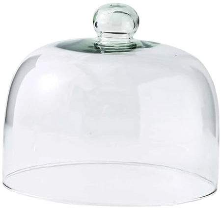 perfk Cupola di Vetro per Torte, Coperchio Trasparente per Servire, Coperchio Protettivo, Cloche per Esporre Cibo, Frutta, Buffet, Pasticcini, 20x24 Cm