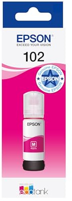 Epson 102 - Cartucho de Tinta para Impresoras ET-2700 ET-2750 ET-3700 ET-3750 ET-4750, Magenta
