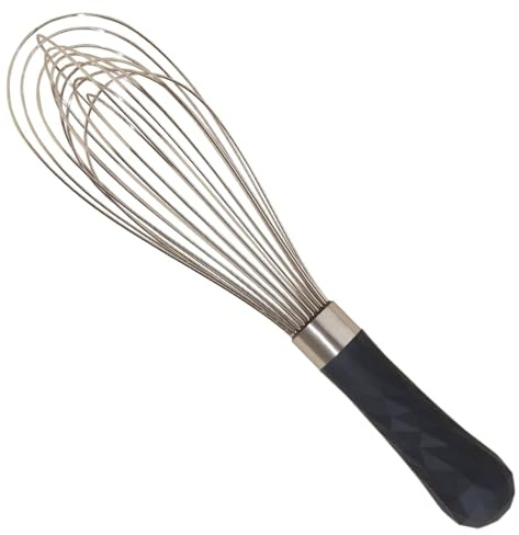 GIR: Get It Right - 11 Ultimate Stainless Steel Whisk, Black - Dishwasher Safe, Non-Toxic, Heat-Resistant to 425°, Food Grade Silicone - Kitchen Gadgets, Kitchen Utensils - 11.3 L x 2.8 W