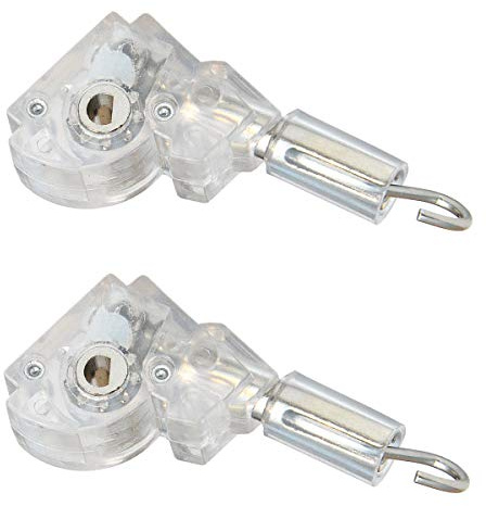 2pcs 1 Blinds Wand Tilter Mechanism with D shaped Gear 5/32 Hook Connection for aluminum or vinyl mini blinds with measure 1 x 1 headrail