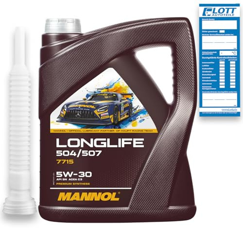 MANNOL 5L Longlife MN7715 O.E.M. 5W-30 Motoröl 504.00 507.00 + Abfüllschlauch