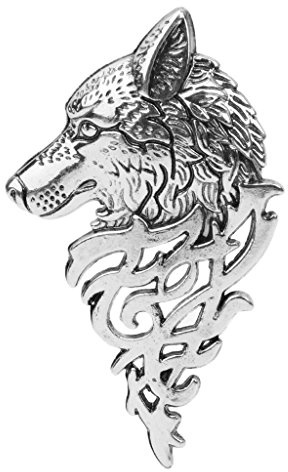 ruiruiNIE Rétro Europe Loup Tête Badge Broche Épinglette Hommes Femmes Chemise Costume Accessoire Nouveau