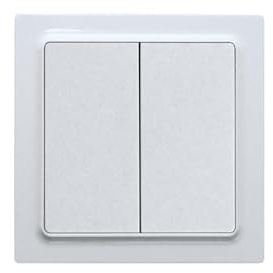 Eltako Funk-4-Kanal-Taster reinweiß glänzend mit Batterie E-Design55 F4T55EB-wg