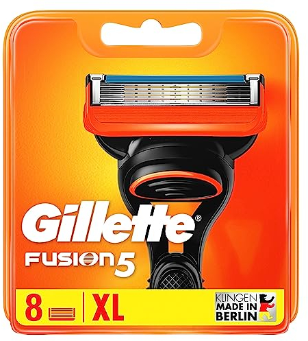 Gillette Fusion 5 Rasierklingen, 8 Ersatzklingen für Nassrasierer Herren mit 5-fach Klinge