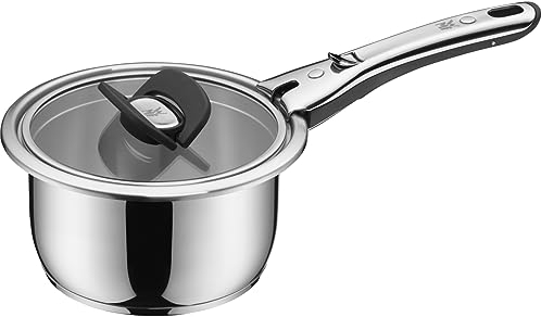 WMF Click&Serve - Sartén de inducción sin mango de acero inoxidable, revestimiento de acero inoxidable Cromargan (sin mango de acero inoxidable, cazo de 16 cm)