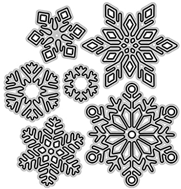 Sredwtk Schneeflocken Set Stanzschablone Weihnachten Schneiden Prägeschablonen Prägung Schablone Stanzschablonen für Scrapbooking Album Karten Basteln
