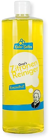 Kieler Seifen Zitronenreiniger 1 L Konzentrat I Kalkreiniger mit der Kraft der Zitrone, frischer Zitrusduft | Reiniger für Küche, Bad & Sanitär