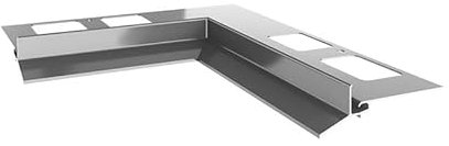 Renoplast® Angolo interno in alluminio a 90° per profilo di gronda K102 Grafite | Finitura di terrazze| Pavimenti in piastrelle su malta adesiva | Sistemi di drenaggio dell'acqua Profilo angolare