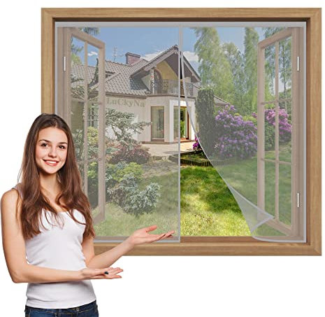 Insektenschutzrollo 135x230cm Grau Magnetisch Moskitoschutz Fliegenvorhang Automatisches SchließEn Einfache Installation für Wohnzimmer Terrassentür
