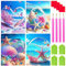 TZQFROCE Diamond Painting Full Set 4 Stück 30 * 40cm 5D Diamond Painting Seesterne DIY Strand Diamant Painting Bilder mit Diamond Painting Zubehör für Geschenk Home Büro Wand Dekoration