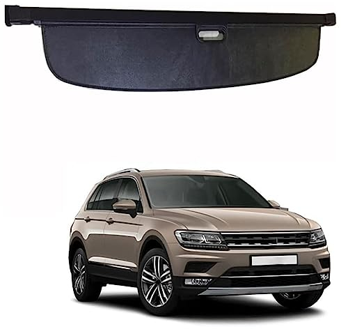 LTSRLL Einziehbarer Auto Kofferraumabdeckung für V-W Tiguan L 2017+, Laderaumabdeckung Rollo Schutz Cover Kofferraum Hutablage Privatsphäre ZubehöR