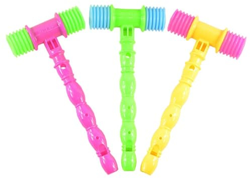 Packung Mit 3 Stück Pfeifenhammer Spielzeug Für Kinderbett Karneval Geburtstagsfeier Eingebauter Quietscher Sicherheit Für Den Kopf Zufällige Farbe Spielzeughammer Für Kleinkinder Großpackung