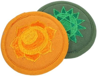 TOYANDONA 6stücke Klangschalenmatte Mit Runder Form Handgefertigt Nepal Für Meditation Und Kleine Grün Und Orange Schützt Klangschalen Vor Verrutschen Und Beschädigungen