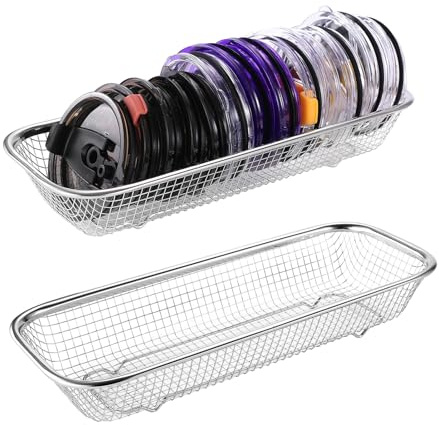 2Pack Stainless Steel Mesh Tumbler Cup Lid Organizer, Mason Jar Lid Holder