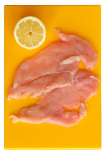 CHEFZOCO Tabla de corte profesional, Tabla de picar, Tabla de cocina, Tabla para alimentos, Tabla antibacteriana, Polietileno, No deja sabor ni olor, Antibacteriana, 30 x 20 x 1.5 cm, Amarillo