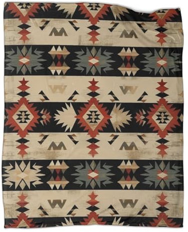 kaiyun La Coperta Modello Navajo E Il Copridivano Letto Stile moderno Sono Morbidi E Confortevoli Al Tatto,adatti Per Riscaldare Tutta La Famiglia 50x60inch(127x152cm)