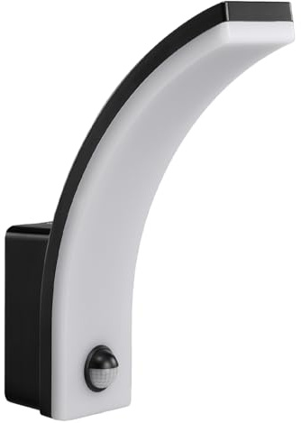 Maclean MCE512 LED Wandleuchte mit PIR Bewegungsmelder, Wandbeleuchtung für Außen- und Innenbereich, Wandlampe, 20W, IP65 - Wasserfest, 2000lm, 4000K Neutralweiß, Erfassungsbereich: max. 9m (Schwarz)
