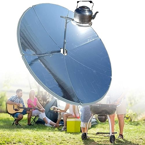 ZYLDDS Cuiseur Solaire à Concentration 1800 W,Réchaud Solaire Portable,Camping en Plein Air Barbecue Cuisson des Aliments Concentrant L'Outil de Chaleur