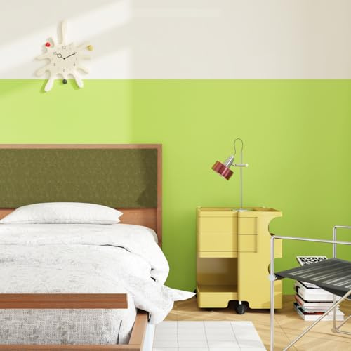 CRE8TIVE Selbstklebende Tapete Grün Klebefolie Möbel Wasserfest Matte Folie für Möbel Abnehmbar Hellgrün Klebefolie Küche Tapete Schlafzimmer Arbeitsplatte Folie Küche Badezimmer Schrank 30cm x 200cm
